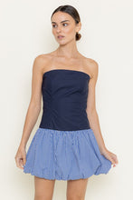 Load image into Gallery viewer, Preppy Striped Navy Mini Dress
