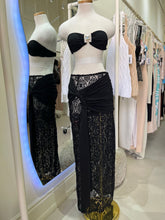 Load image into Gallery viewer, Sunset Soirée Black Lace Skirt Set
