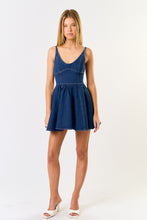 Load image into Gallery viewer, Flare Denim Mini Dress
