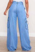 Load image into Gallery viewer, Tencel Cargo Wide Leg Pants
