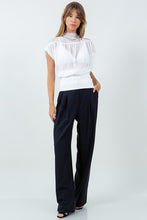 Load image into Gallery viewer, White Semi Sheer Blouse
