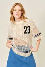Load image into Gallery viewer, Oversized Lace + Crochet Knit Top
