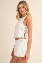 Load image into Gallery viewer, White Eyelet Mini Skort Set
