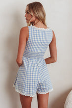Load image into Gallery viewer, Gingham Light Blue Mini Dress
