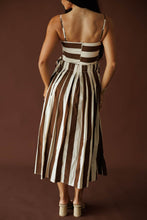 Load image into Gallery viewer, Brown | Cream Striped Dress
