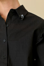 Load image into Gallery viewer, LS Sequin Flowers + Ruffles Blouse
