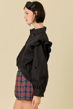 Load image into Gallery viewer, LS Sequin Flowers + Ruffles Blouse
