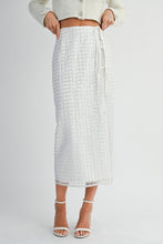 Load image into Gallery viewer, Sequin White Tie Wrap Skirt
