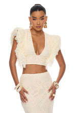 Load image into Gallery viewer, Mare Beige Fringe Skirt Set
