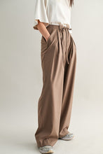 Load image into Gallery viewer, Mocha Self Tie Suit Trouser Pants
