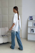 Load image into Gallery viewer, Lace Whisper Oversized Top - White

