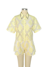 Load image into Gallery viewer, Embroidery Details Top + Short Set
