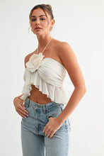 Load image into Gallery viewer, Petal Halter Ruffle Top - Ivory
