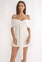 Load image into Gallery viewer, Crepe Cream Mini Dress
