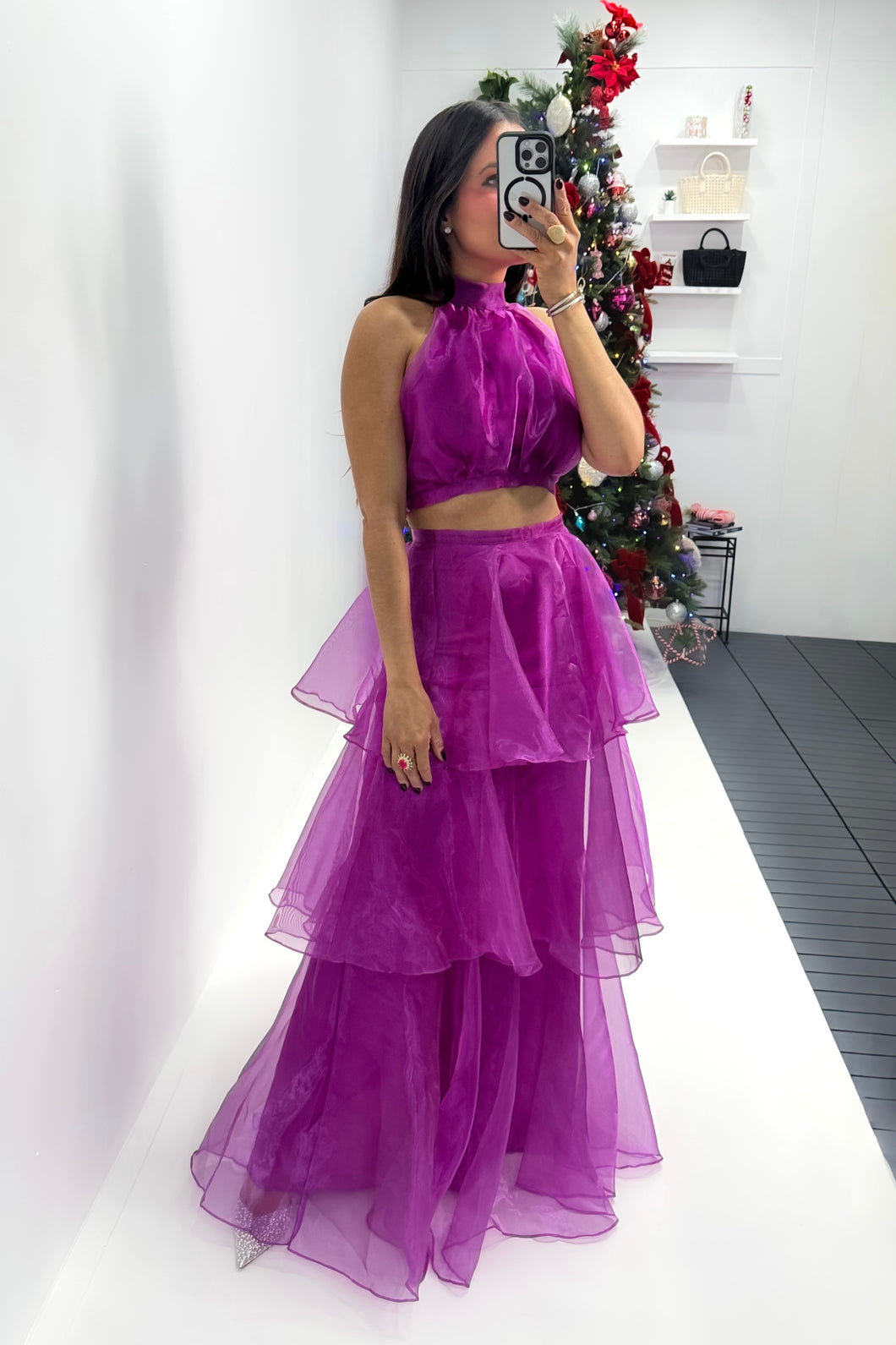 Sia Gown Two Piece Set- Violet