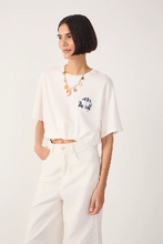 Load image into Gallery viewer, Rio Off-White Embroidered Beach Chairs T-shirt
