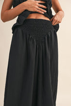 Load image into Gallery viewer, Black Smocking Tube Top and Pant Set
