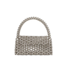 Load image into Gallery viewer, Morgan Silver Beaded Top Handle Bag
