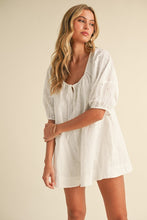 Load image into Gallery viewer, White Eyelet OS Sleeves Playsuit
