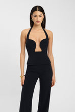 Load image into Gallery viewer, Black Corset Halter Top
