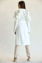 Load image into Gallery viewer, Eloise Ruffled Shoulders Long Coat

