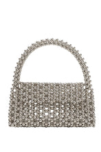 Load image into Gallery viewer, Morgan Silver Beaded Top Handle Bag
