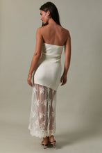 Load image into Gallery viewer, Ivory Lace Skirt Knit Dress
