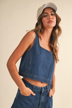 Load image into Gallery viewer, Indigo Denim Top + Bermuda Shorts Set
