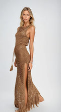 Load image into Gallery viewer, Maxi Knit Cover Up Dress- Tan
