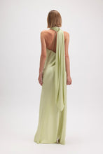 Load image into Gallery viewer, Lune Scarf Satin Dress- Sage

