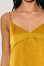 Load image into Gallery viewer, Mustard Silk Open Back Top
