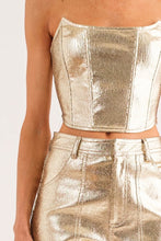 Load image into Gallery viewer, Gaia Gold Corset Top
