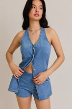 Load image into Gallery viewer, Denim Halter Playsuit

