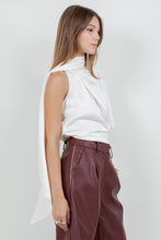 Load image into Gallery viewer, One Shoulder Asymmetrical Top with Self Scarf
