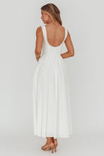 Load image into Gallery viewer, Boat Neckline White Maxi Dress
