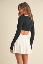 Load image into Gallery viewer, Twist Front Long Sleeve Crop Top
