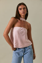 Load image into Gallery viewer, Satin Scarf Detail Top- Light Pink
