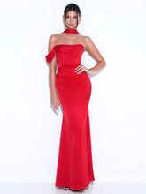 Load image into Gallery viewer, Ivona Red Satin Gown
