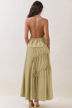 Load image into Gallery viewer, Tassel Tie Halter Top &amp; Tiered Maxi Skirt Set
