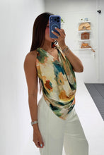 Load image into Gallery viewer, Terracota Satin Tie-Dye Halter Top
