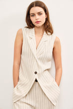 Load image into Gallery viewer, Pinstripe Sleeveless Blazer

