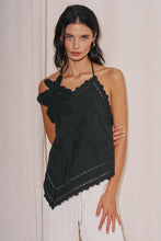 Load image into Gallery viewer, Embroidery Eyelet Open Back Top-Black

