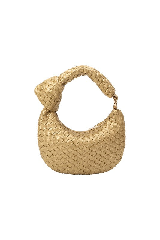 Brigitte Gold Woven Charm Bag