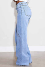 Load image into Gallery viewer, Wide Leg Denim Pant- Light Wash

