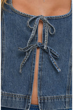 Load image into Gallery viewer, Denim Front Tie Top &amp; Skort Set
