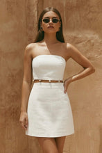 Load image into Gallery viewer, Alba Beaded White Mini Dress
