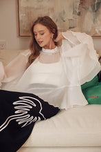 Load image into Gallery viewer, Romantic Long Sleeve Oversized Sheer Top
