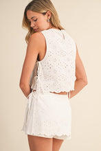 Load image into Gallery viewer, White Eyelet Mini Skort Set
