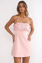 Load image into Gallery viewer, Belize Halter Mini Dress- Pink
