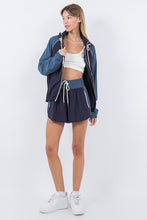 Load image into Gallery viewer, Zip Up Color Block Windbreaker Matching Shorts

